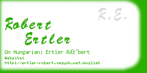 robert ertler business card